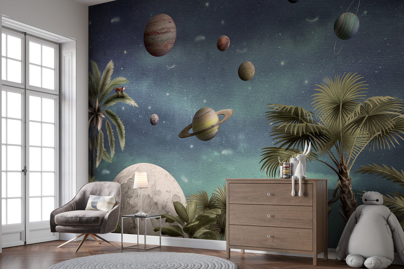 Pretty Planets wallpaper with a cosmic space design theme