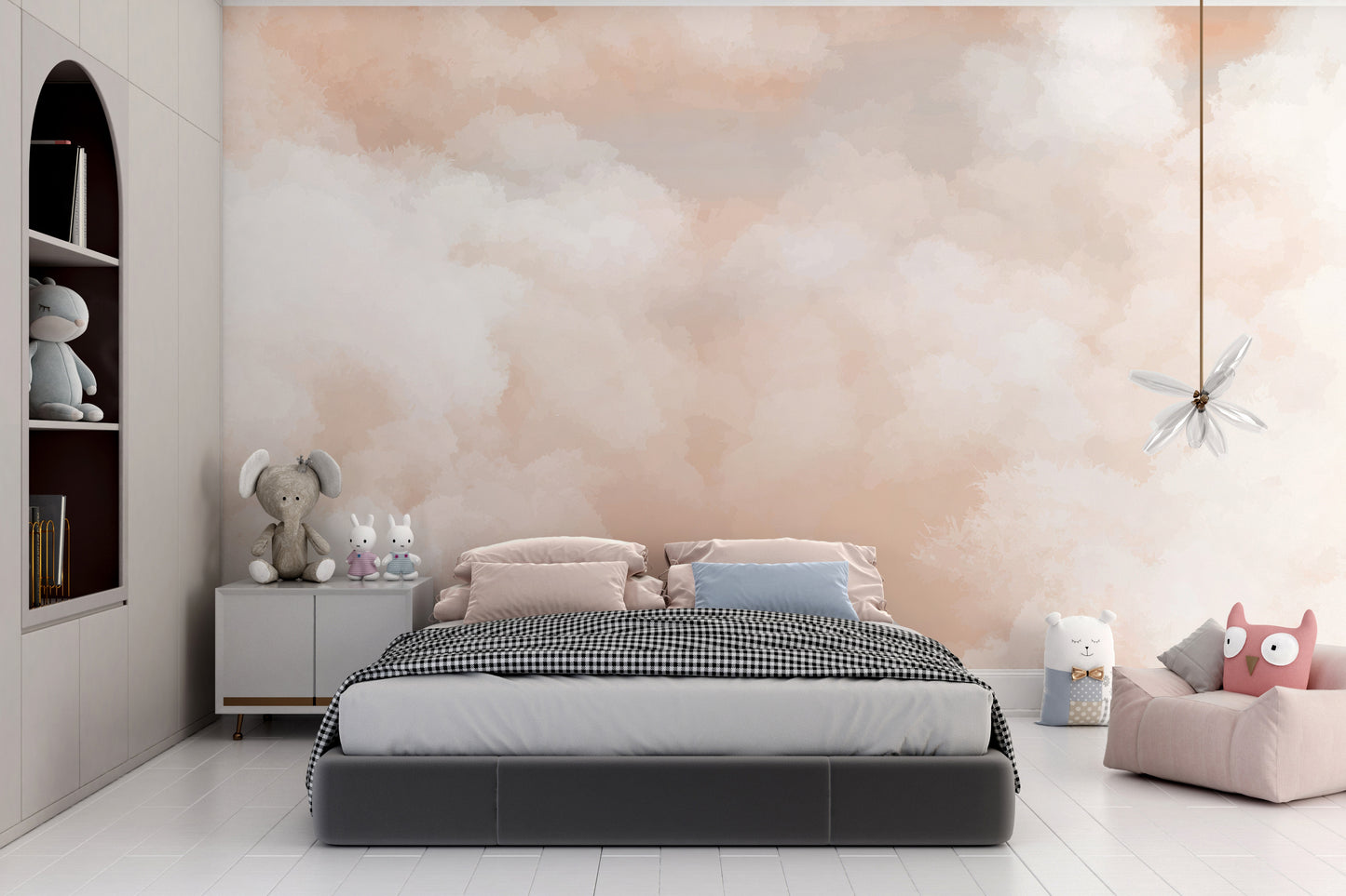 Peach Whisper Serene Wall Mural