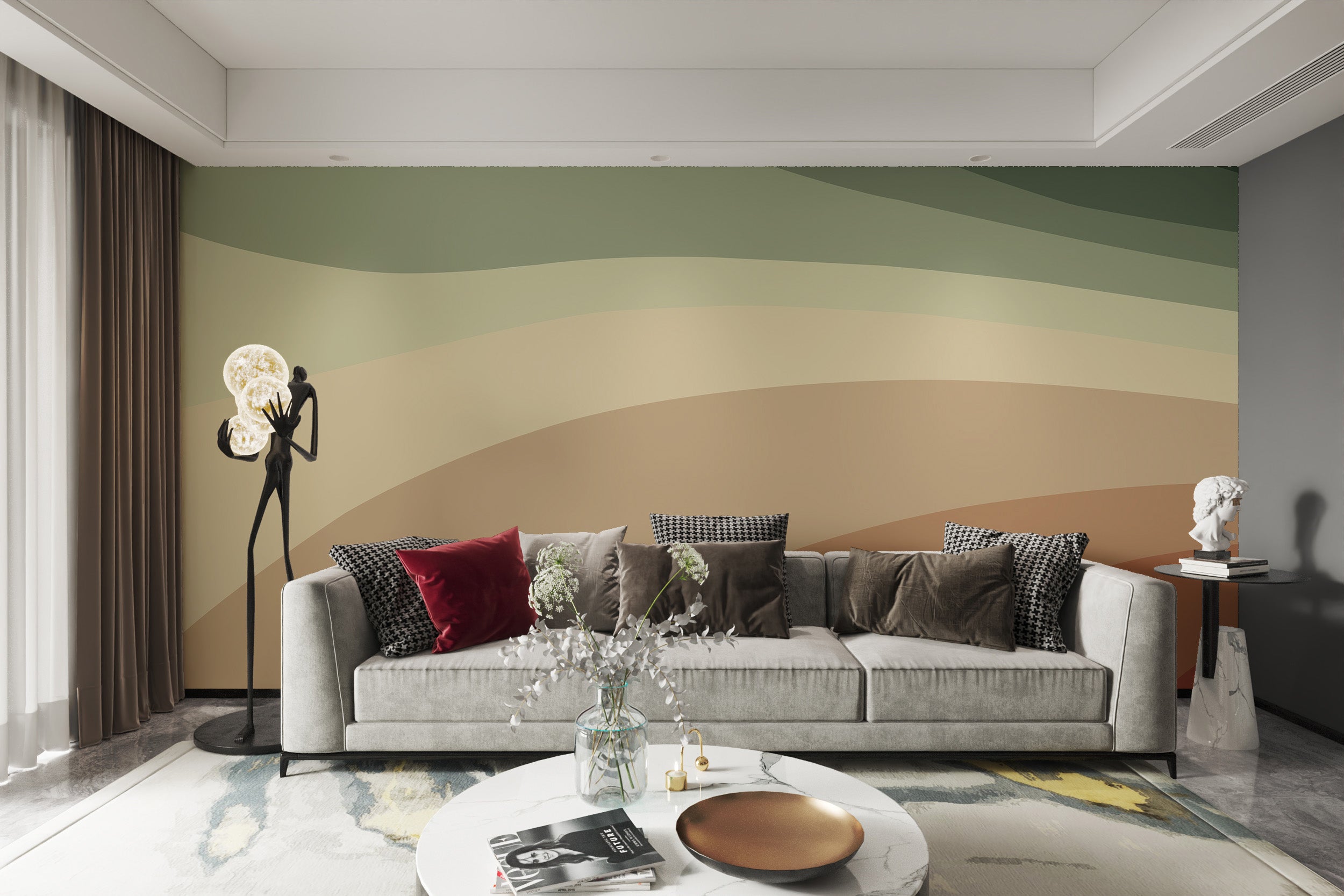 Ombre Warm Spectrum Mural
