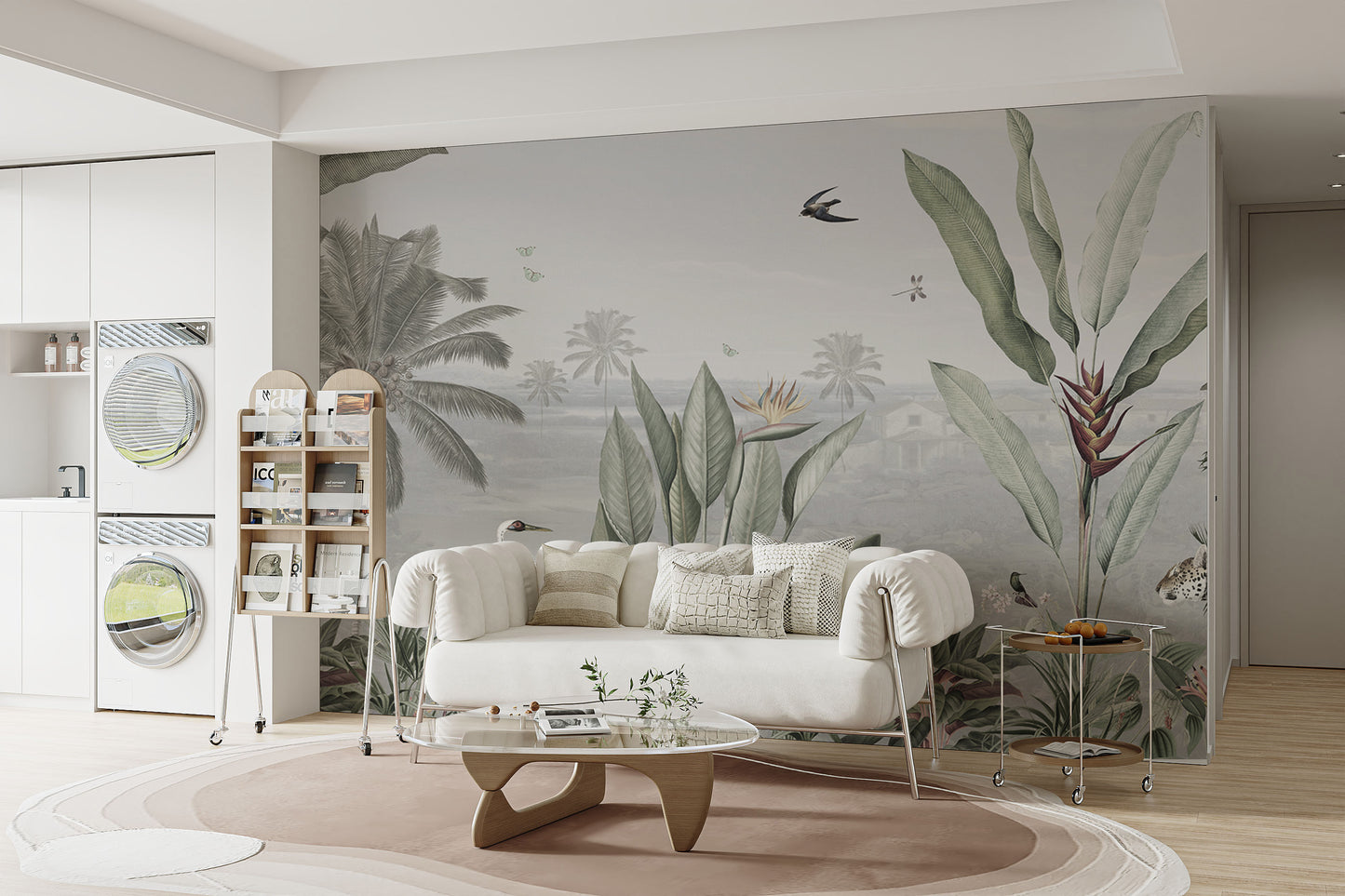 Green Forest Birds Wallpaper Wall Murals