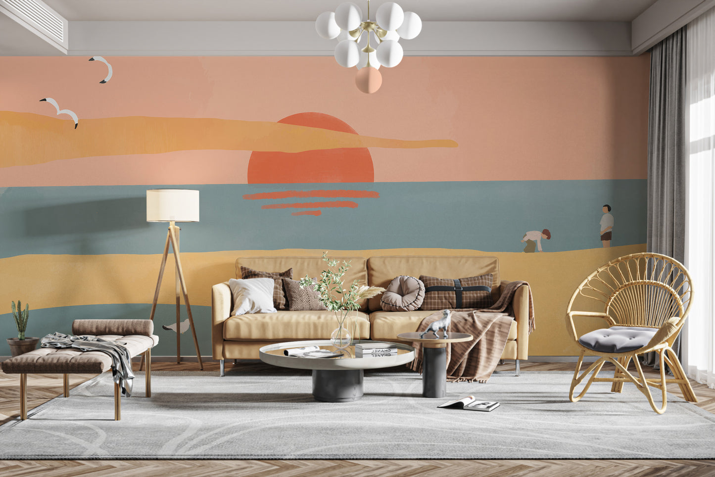 Sandy Sunrise Wallpaper Mural