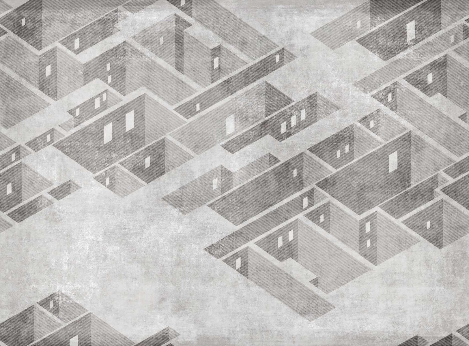 Abstract Building Vector Art Wall Mural | Giffywalls