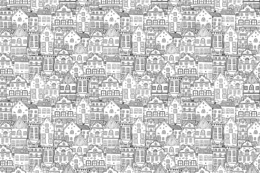 Abstract Township Wallpaper Mural