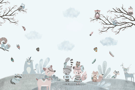 Charming Critters Storybook Wall Mural