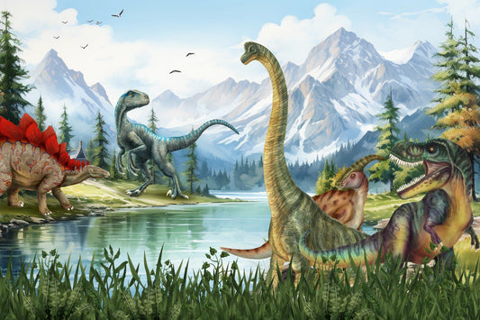 Jurassic Valley Dinosaur Wall Mural