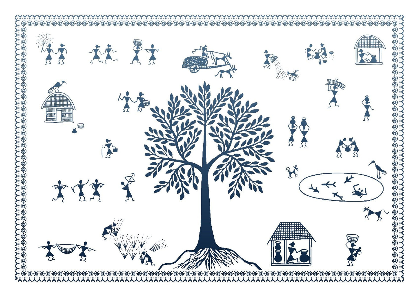 Ethnic Village Wallpaper Mural