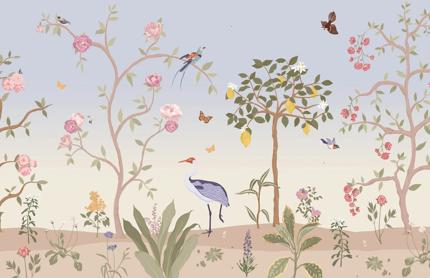 Spring Garden Chinoiserie Wall Mural