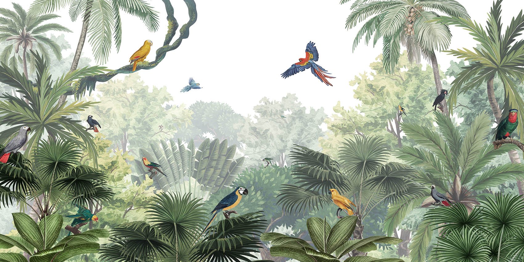 Canopy Jungle Natural Tropical Wallpaper Mural