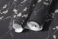 Modern Black and Gold Abstract Marble Wallpaper Mural