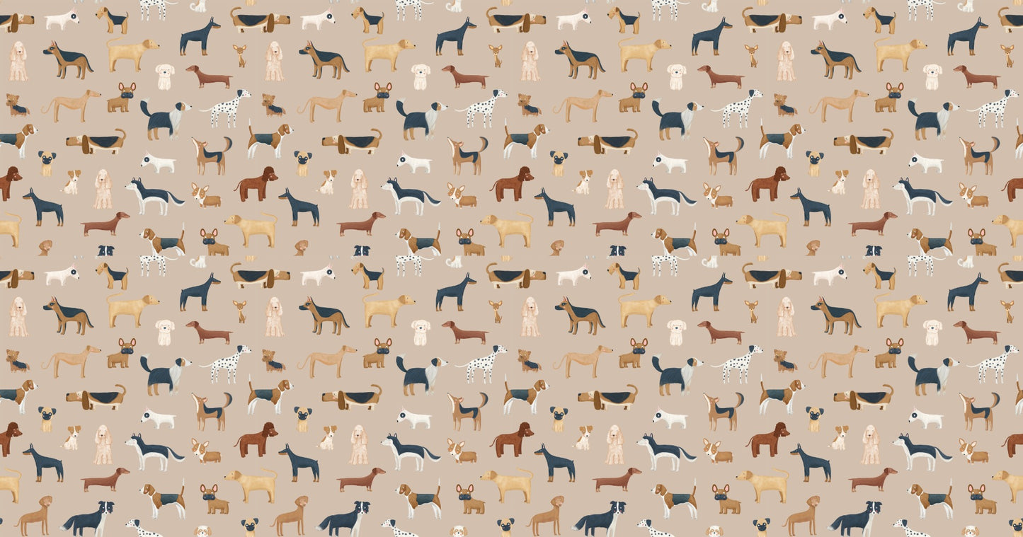 Brown Canine Mosaic Wallpaper