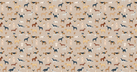 Brown Canine Mosaic Wallpaper