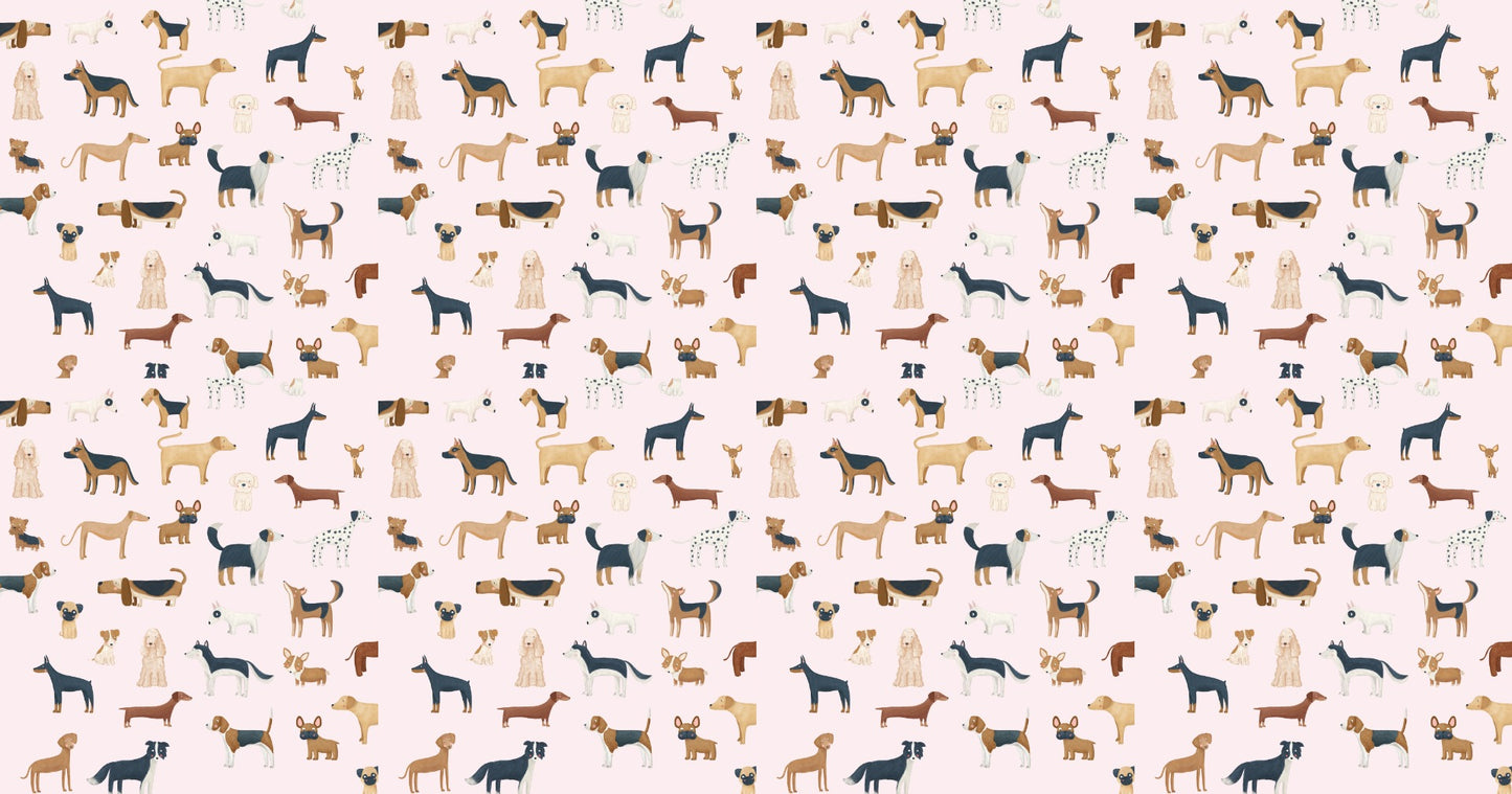 Pink Canine Collection Wallpaper