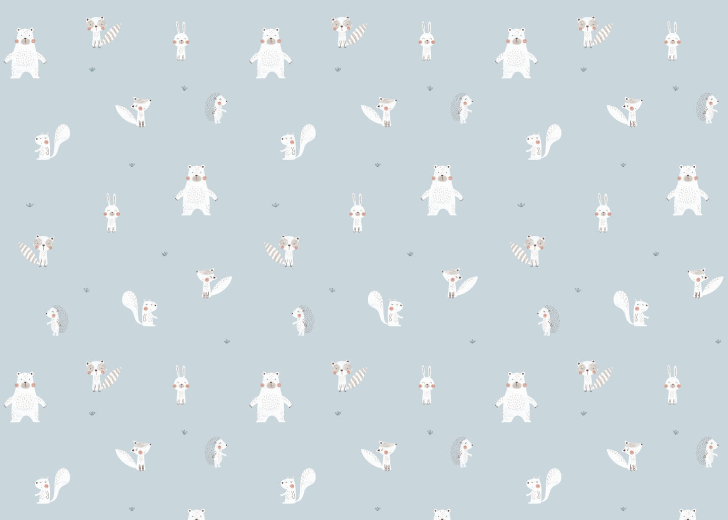 Forest Animals Blue Wallpaper For Walls - Giffywalls