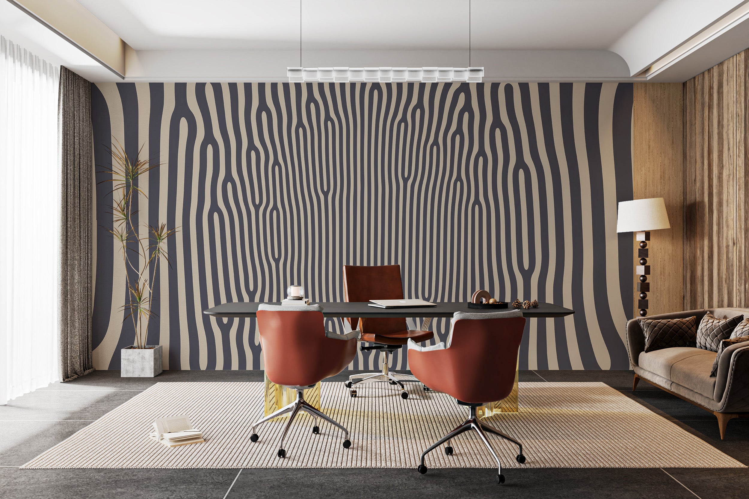 Sophisticated harmony-inspired wallpaper 