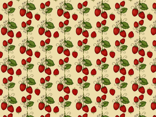 Red Trailing Strawberries Wallpaper