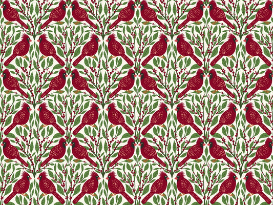 Burgundy Red Cardinals Wallpaper Murals