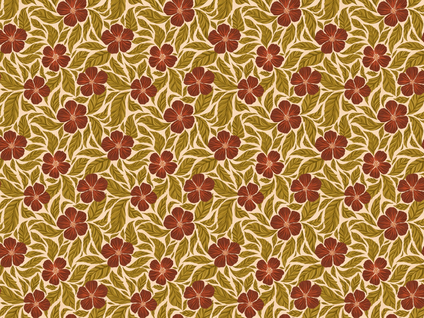 Vintage Flowers Dance Wallpaper