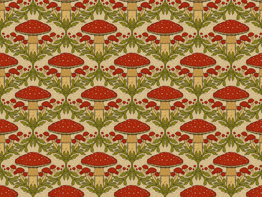 Heritage Mushroom Red Wallpaper