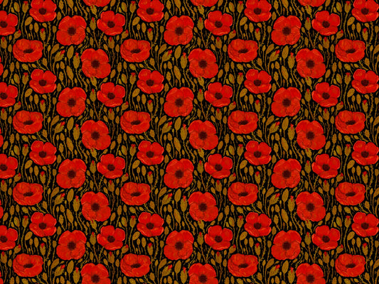 Dark Red Poppy Wallpaper