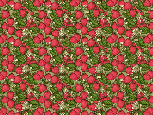 Pink Strawberry Forest Wallpaper